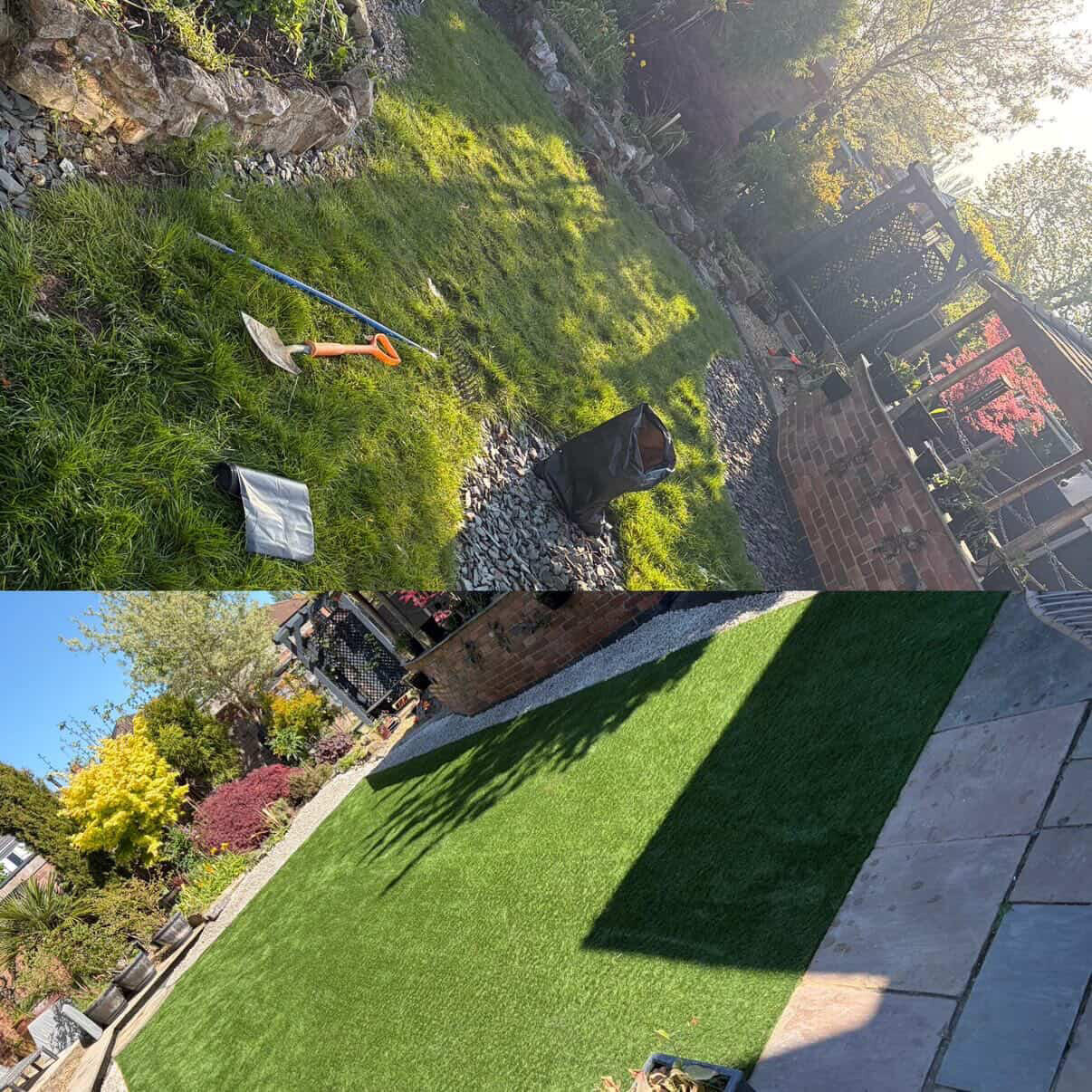 Untitled before and after