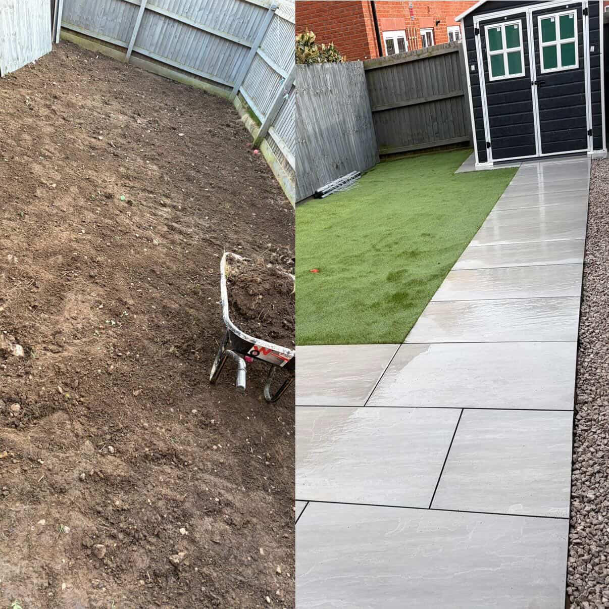 Untitled before and after of a recent job